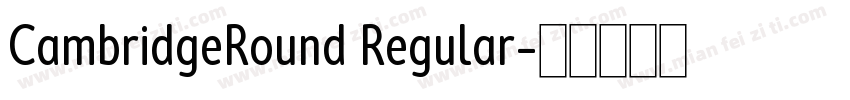 CambridgeRound Regular字体转换
